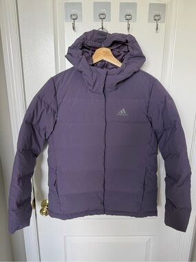 adidas Quilted Down Jacket in Dusty Lavender